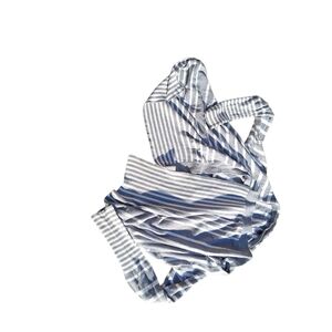 Y2K Era  Grey and White Striped Cardigan